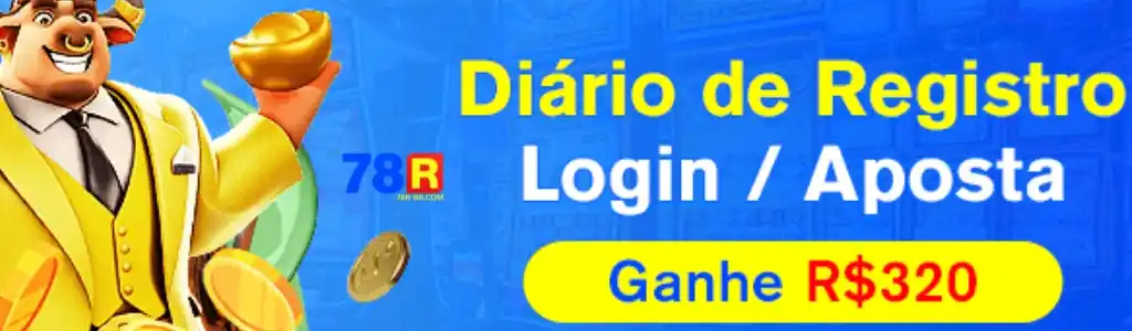 Tela do diário de registro mostrando histórico de apostas e ganhos no 78R cassino